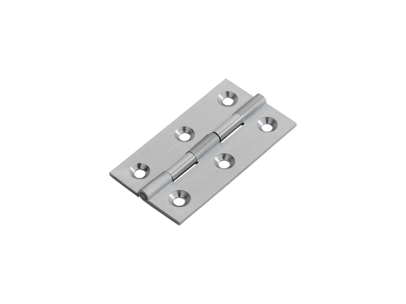 64 X 35 X 2Mm Cabinet Hinge C/W Screws (Pair) - Satin Chrome 64 x 35 x 2