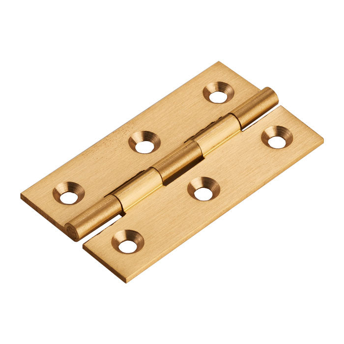 64 X 35 X 2Mm Cabinet Hinge C/W Screws (Pair) - Self Colour 64 x 35 x 2