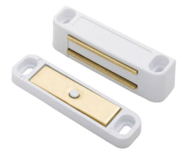 Nylon Magnetic Catch (2 Kg Pull) 42 X 14 X 14Mm - Matt White 42 x 14 x 14