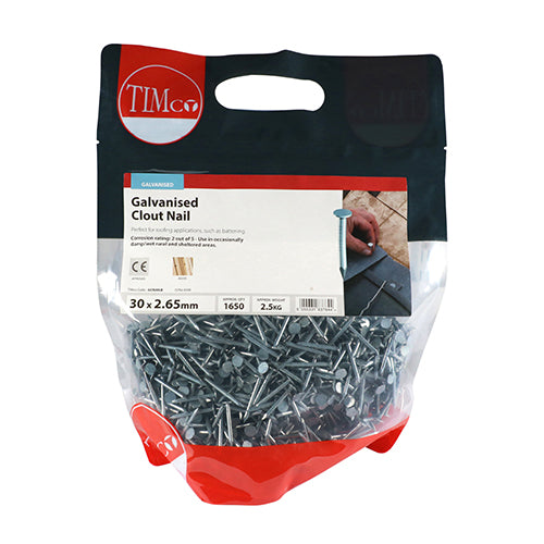 TIMCO Clout Nail Galvanised — 2kg Bag