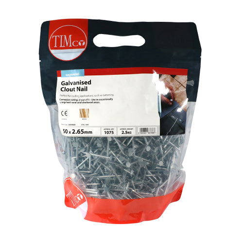 TIMCO Clout Nail Galvanised — 2kg Bag