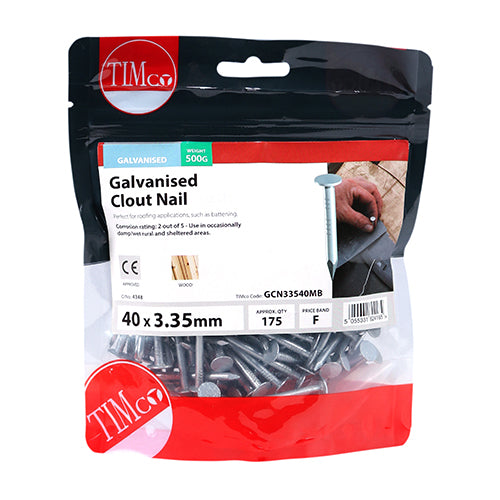 TIMCO Clout Nails Galvanised — Small Bag