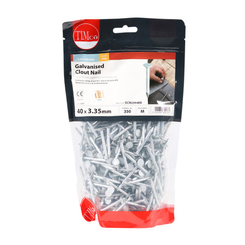 TIMCO Clout Nails Galvanised — 1kg Bag