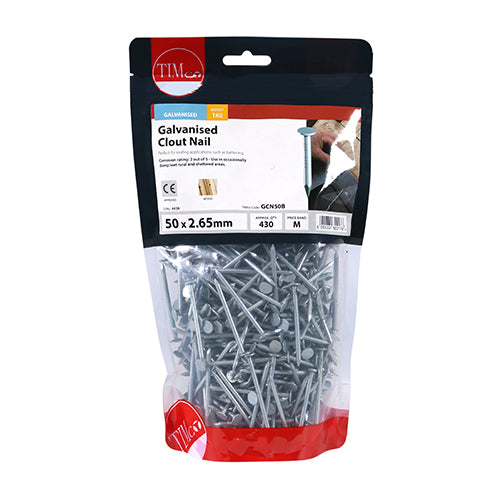 TIMCO Clout Nails Galvanised — 1kg Bag