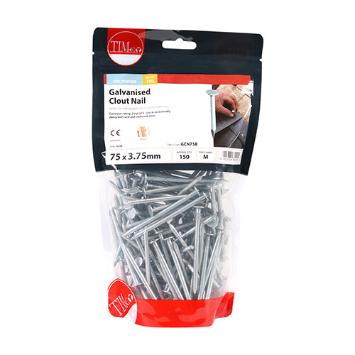 TIMCO Clout Nails Galvanised — 1kg Bag