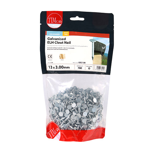 TIMCO Extra Large Head Clout Nails Galvanised