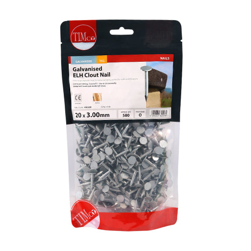 TIMCO Extra Large Head Clout Nails Galvanised