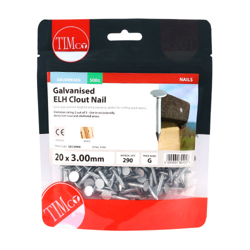 TIMCO Extra Large Head Clout Nails Galvanised