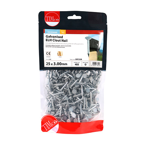 TIMCO Extra Large Head Clout Nails Galvanised