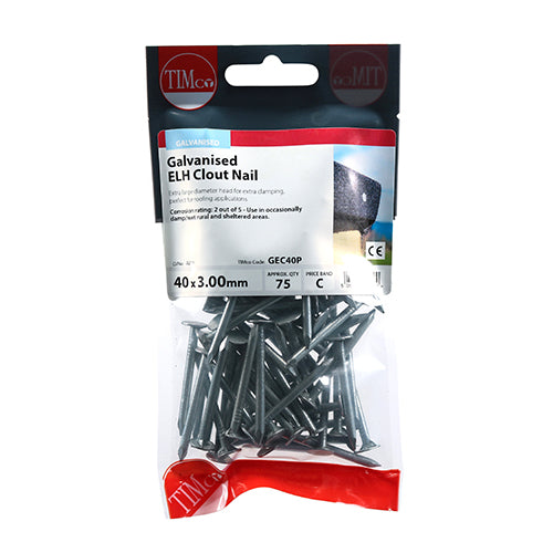 TIMCO Extra Large Head Clout Nails Galvanised — Trade Pack