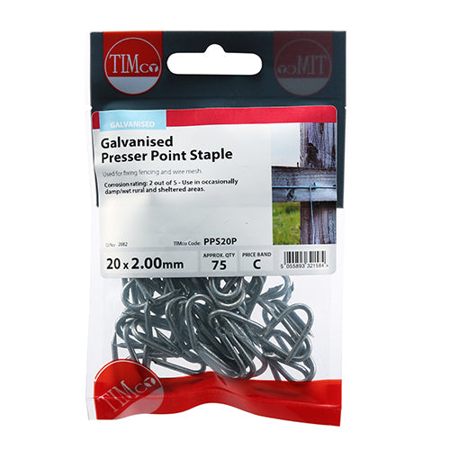 TIMCO Presser Point Staples Galvanised — Trade Pack