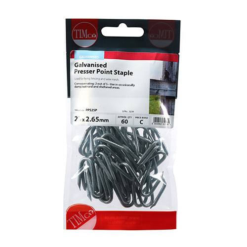 TIMCO Presser Point Staples Galvanised — Trade Pack