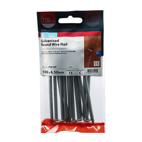 TIMCO Round Wire Nails Galvanised — Trade Pack