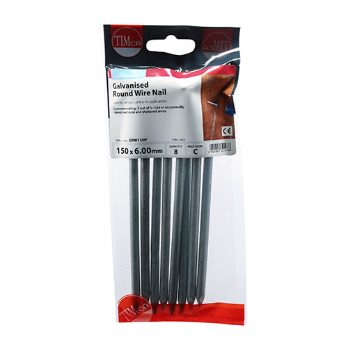 TIMCO Round Wire Nails Galvanised — Trade Pack