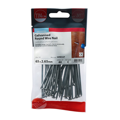 TIMCO Round Wire Nails Galvanised — Trade Pack