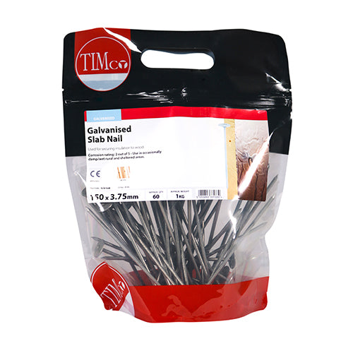 TIMCO Slab Nails Galvanised — 1kg Bag