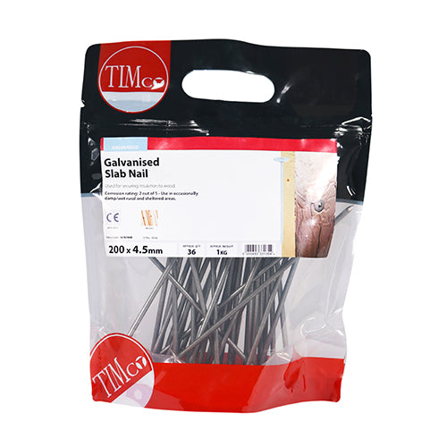 TIMCO Slab Nails Galvanised — 1kg Bag
