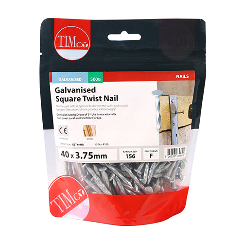 TIMCO Square Twist Nails Galvanised