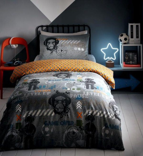 Kids Gamer Single Duvet Cover Set