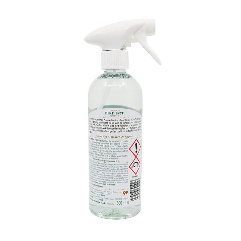 Garden Mate Bird Mess Remover 500ml Removes Bird Stains from every surface
