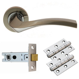 Sines Door Pack - Satin Nickel/Polished Chrome