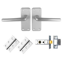 Contract Aluminium Latch Pack - Satin Anodised Aluminium 102 X 41MM