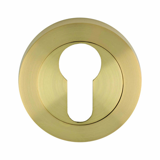 Escutcheon - Euro Profile On Concealed Fix Round Rose - Satin Brass