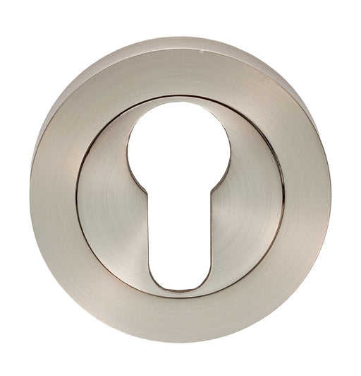 Escutcheon - Euro Profile On Concealed Fix Round Rose - Satin Nickel 52 x 8