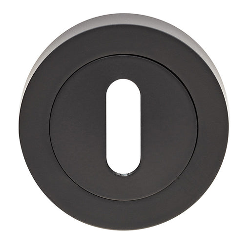 Escutcheon - Lock Profile On Concealed Fix Round Rose - Matt Black
