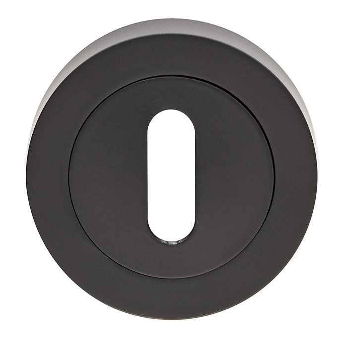 Escutcheon - Lock Profile On Concealed Fix Round Rose - Matt Black