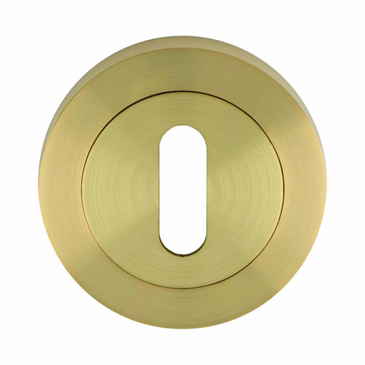 Escutcheon - Lock Profile On Concealed Fix Round Rose - Satin Brass