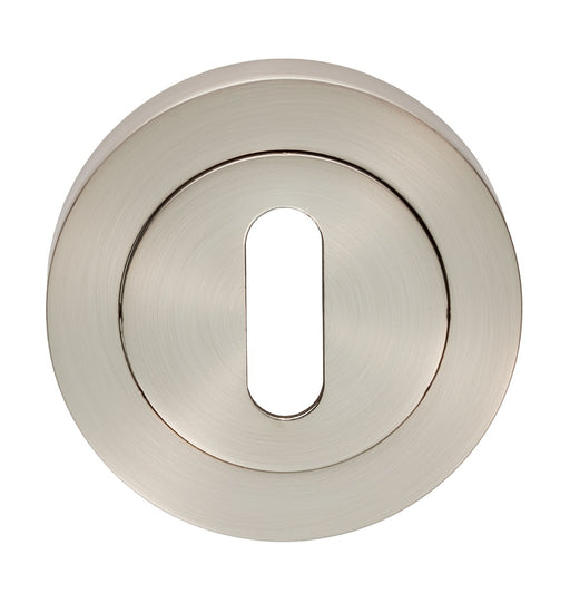 Escutcheon - Lock Profile On Concealed Fix Round Rose - Satin Nickel 52 x 8
