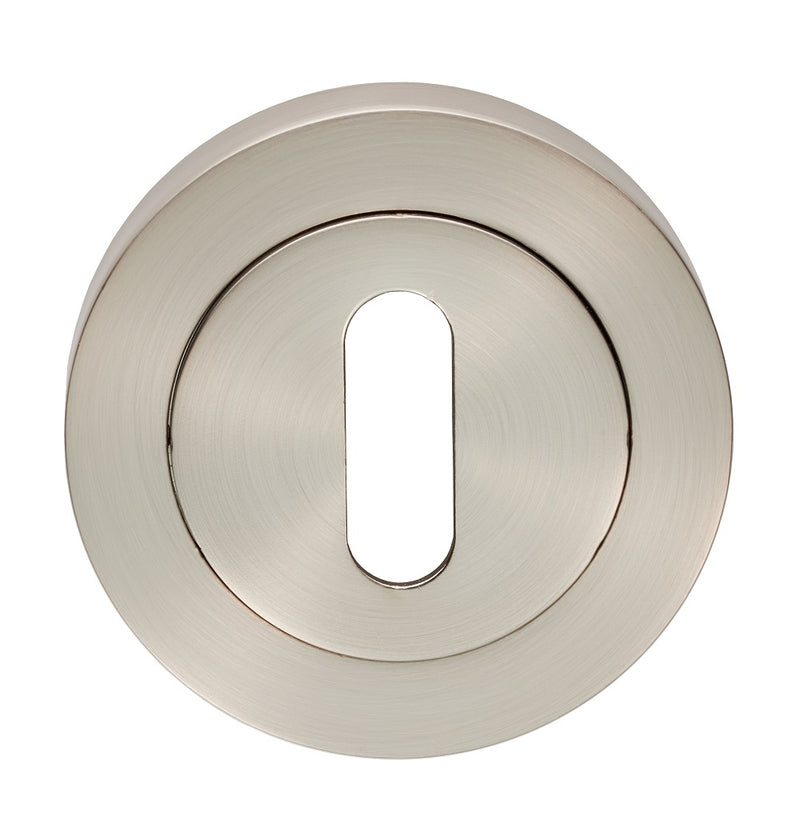 Escutcheon - Lock Profile On Concealed Fix Round Rose - Satin Nickel 52 x 8