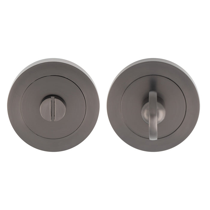 Turn & Release - 5Mm Spindle - Screw-On Round Rose - Anthracite