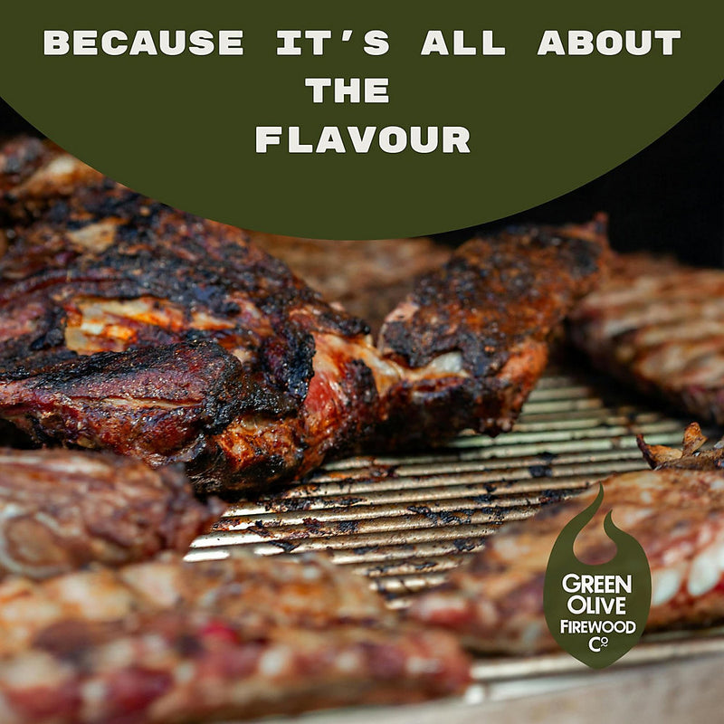 Green Olive Firewood Company BBQ Hardwood Pellets 10kg - IWFBSP10 - Ideal for Grilling