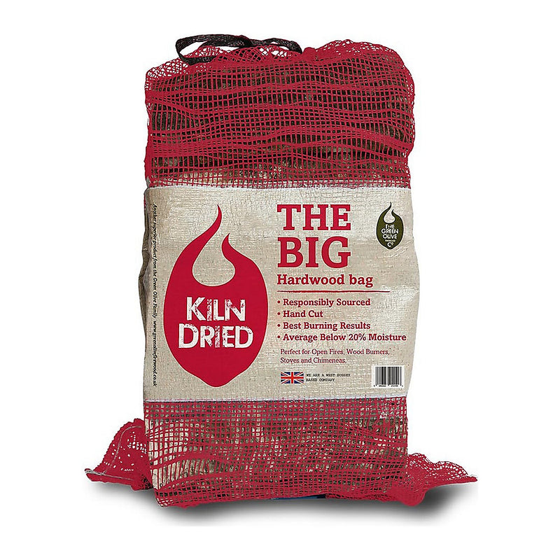 Green Olive Firewood Company Hardwood Kiln Dried Logs - 40L - Efficient Heat Output