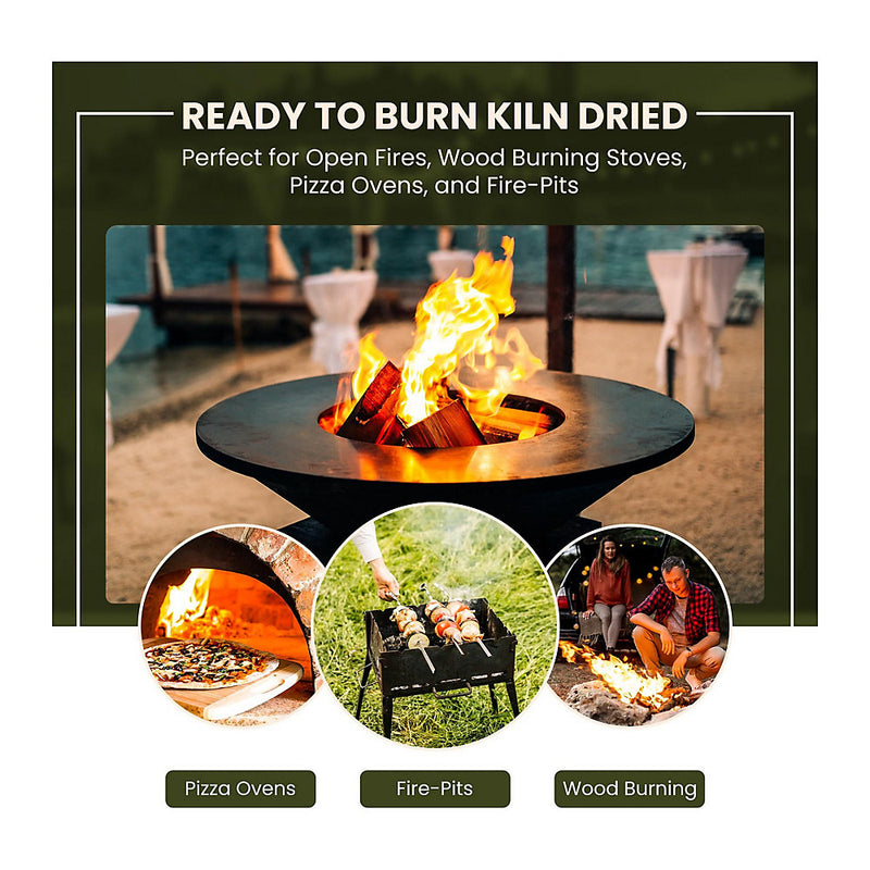 Green Olive Firewood Company Hardwood Kiln Dried Logs - 40L - Efficient Heat Output