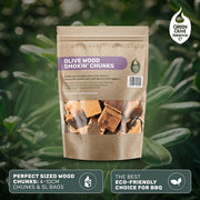 Green Olive Firewood Company Olive Wood Chunks for Smoking, 1.6kg - FOWCC1.5