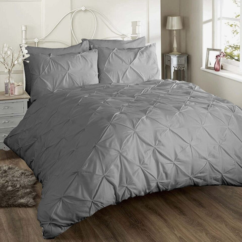 Chatsworth Pinch Pleat Duvet KB Grey