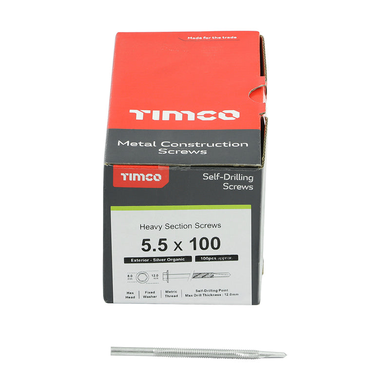 TIMCO Self-Drilling Heavy Section Screws Exterior Silver