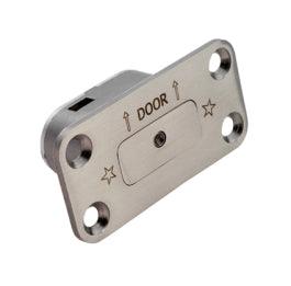 Emergency Release Doorstop C/W Screws - Satin Stainless Steel