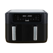 Haden 9.5L Dual Air Fryer - 10 Presets, Family Size, Digital Control, 60-Min Timer, Oil-Free, LED Display, Non-Stick Baskets