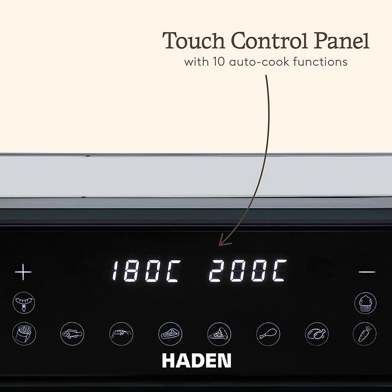 Haden 9.5L Dual Air Fryer - 10 Presets, Family Size, Digital Control, 60-Min Timer, Oil-Free, LED Display, Non-Stick Baskets