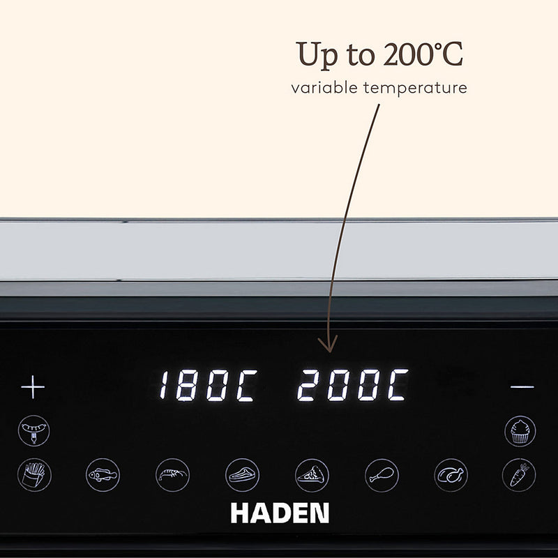 Haden 9.5L Dual Air Fryer - 10 Presets, Family Size, Digital Control, 60-Min Timer, Oil-Free, LED Display, Non-Stick Baskets