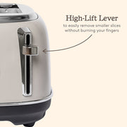Haden Jersey Toaster - 4 Slice Retro Electric Stainless-Steel Toaster with Reheat and Defrost Functions - 1370-1630W