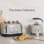 Haden Jersey Toaster - 4 Slice Retro Electric Stainless-Steel Toaster with Reheat and Defrost Functions - 1370-1630W