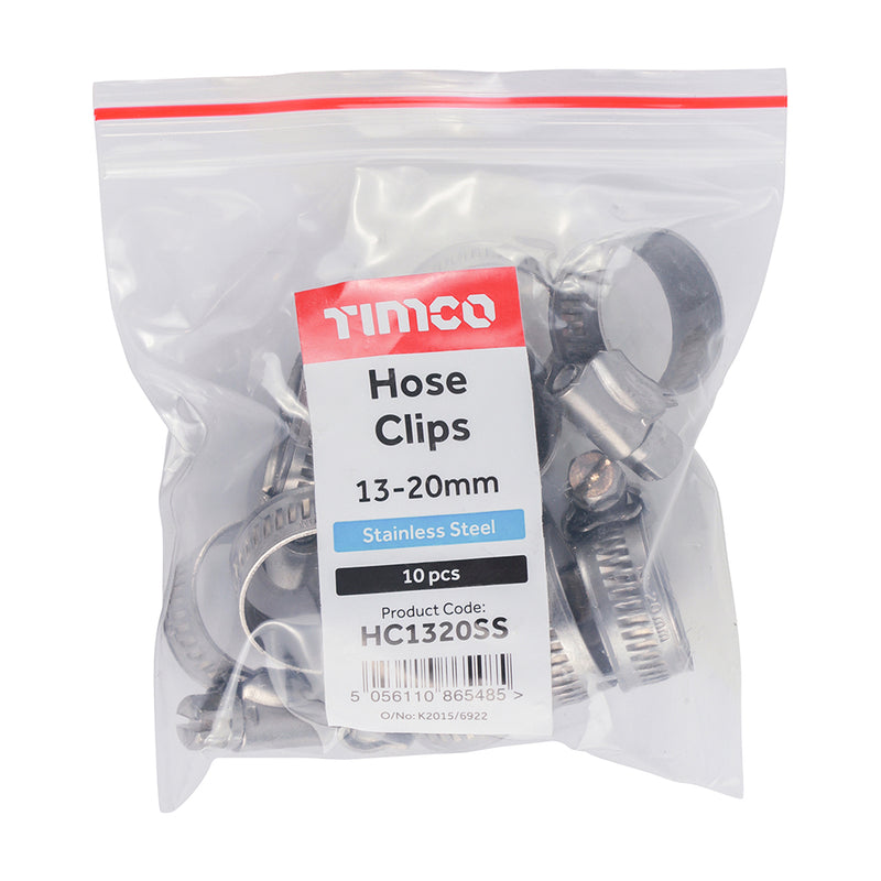 TIMCO Hose Clips A2 Stainless Steel - 110