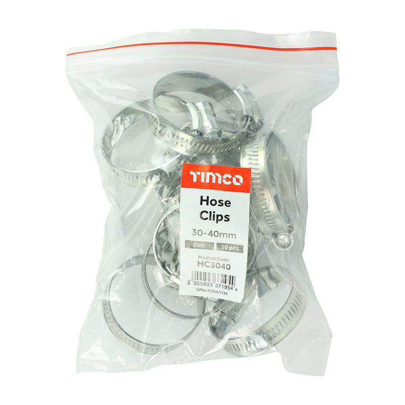 TIMCO Hose Clips Silver - 110-140mm