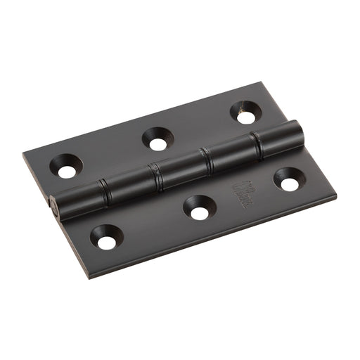 75 X 50 X 2.5Mm Double Phosphor Bronze Washered Butt Hinge C/W Screws (Pair) - Matt Black 76 x 50 x 2.5mm