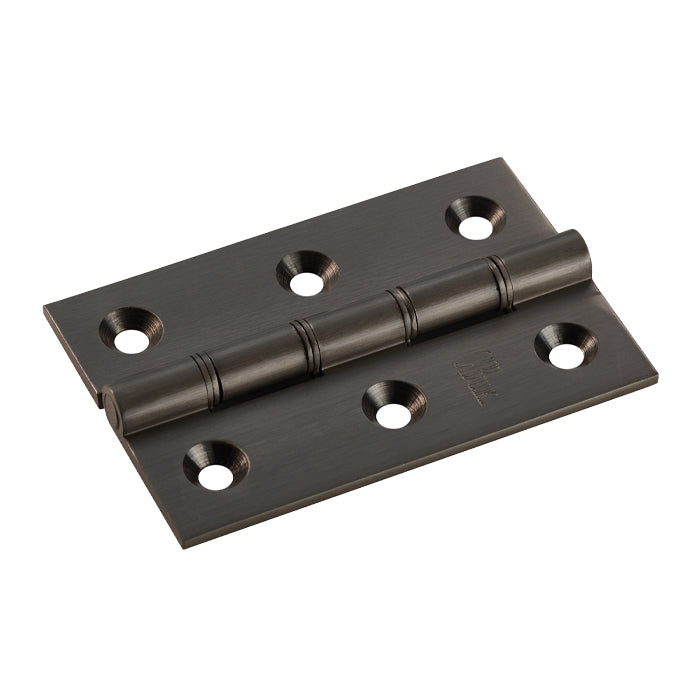 75 X 50 X 2.5Mm Double Phosphor Bronze Washered Butt Hinge C/W Screws (Pair) - Matt Bronze 76 x 50 x 2.5mm